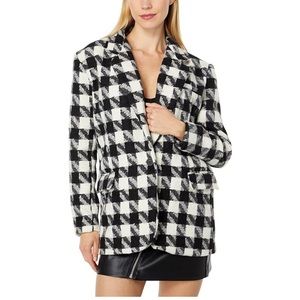 BLANK NYC oversized houndstooth blazer